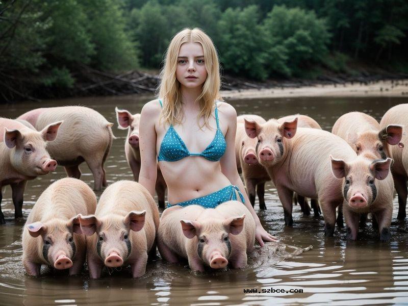 【AI生成】猪圈里的女人