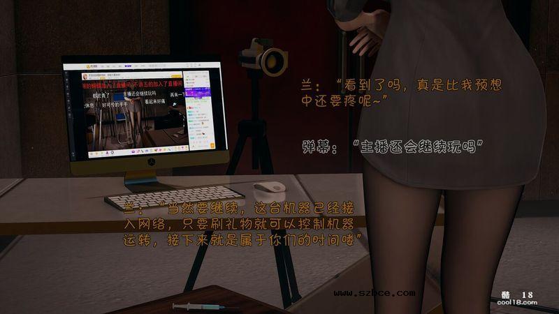 【3D】主播被分腿固定，只要刷礼物就可以抽打她的。。。