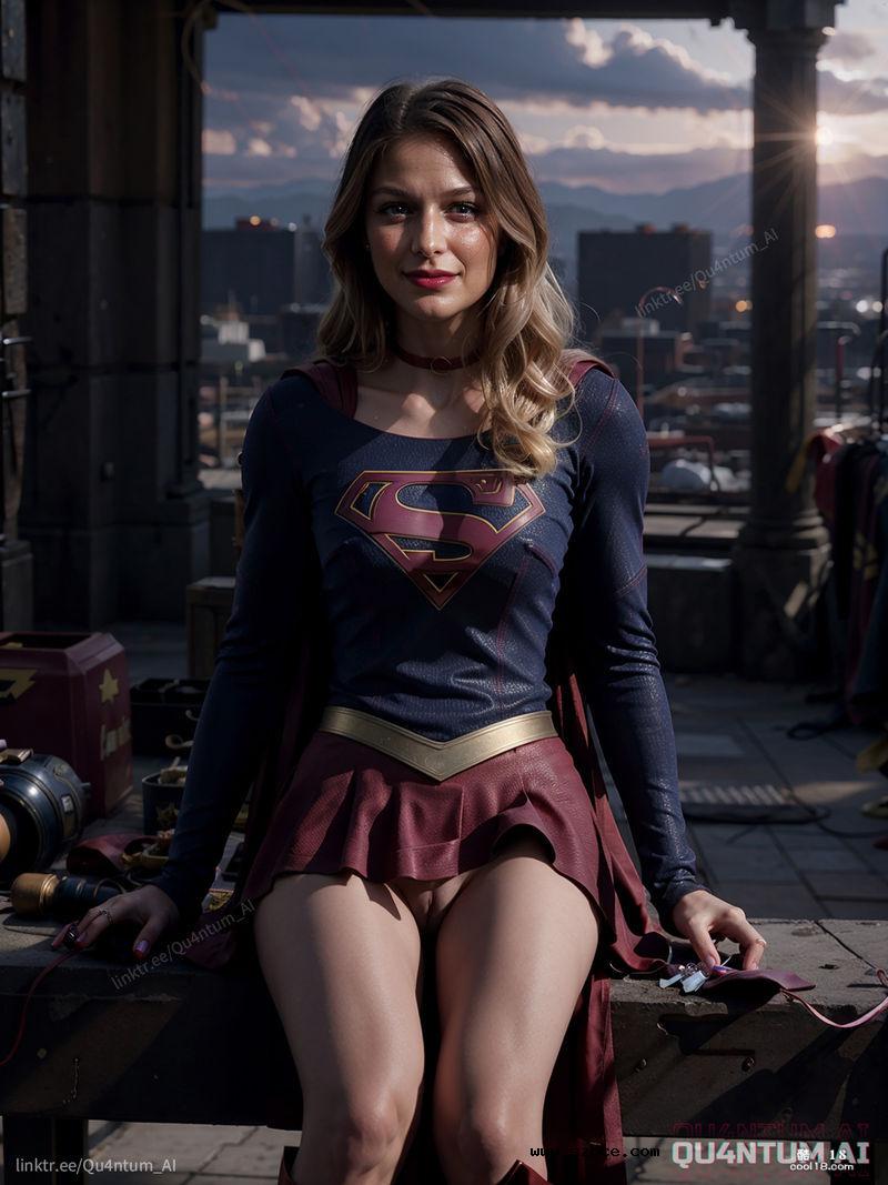 【AI生成】超人少女的斗篷下是全裸的