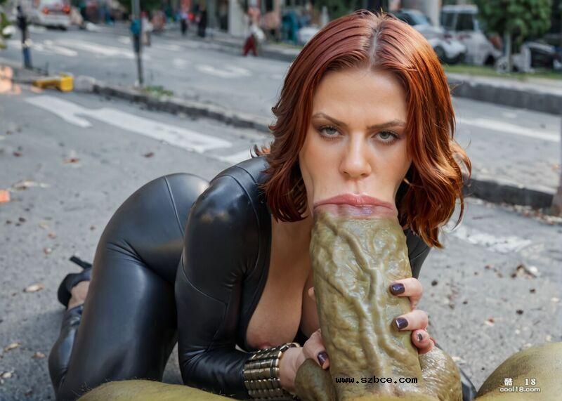 【AI生成】黑寡妇被绿巨人当众肛交