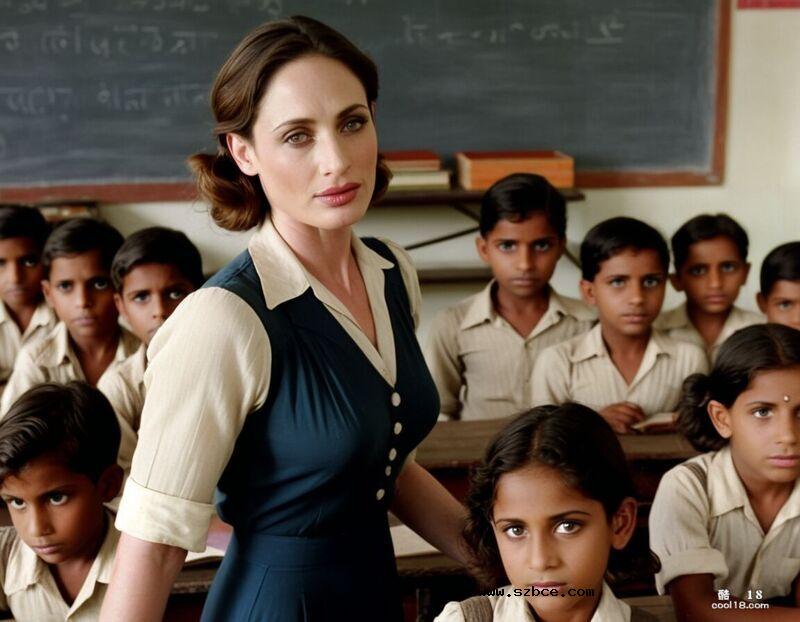 【AI生成】白人女教师在印度的工作历程