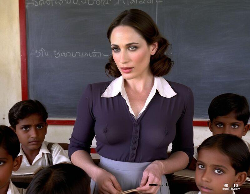 【AI生成】白人女教师在印度的工作历程