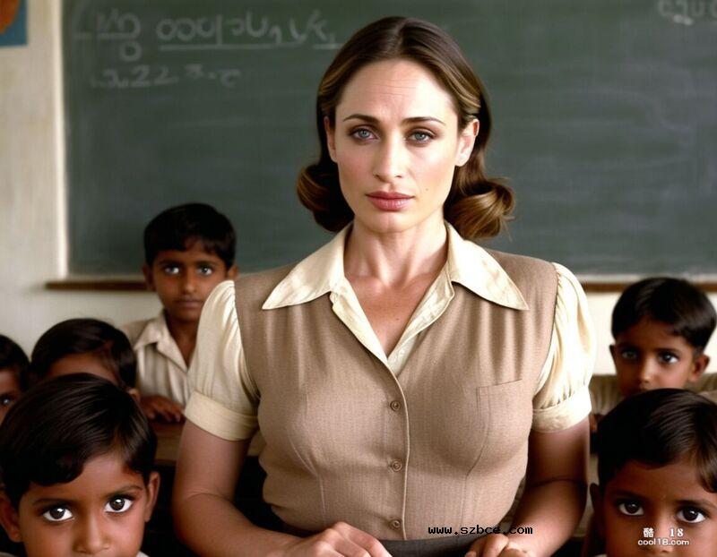 【AI生成】白人女教师在印度的工作历程