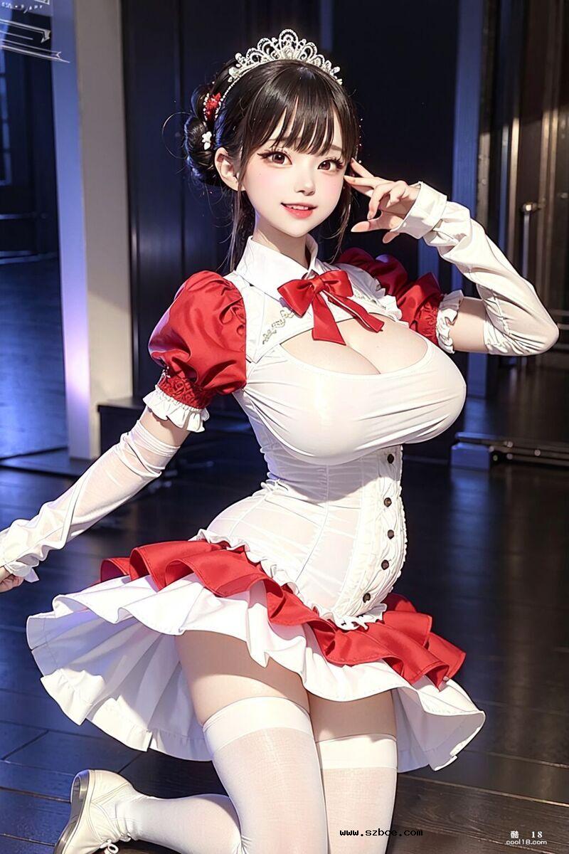 【AI生成】可爱的巨乳女佣