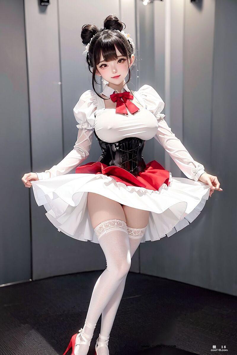 【AI生成】可爱的巨乳女佣