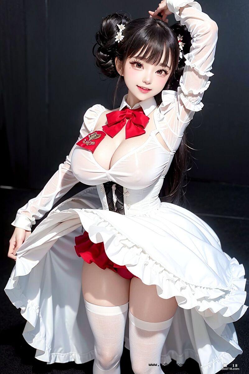 【AI生成】可爱的巨乳女佣