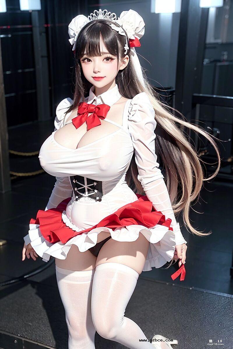 【AI生成】可爱的巨乳女佣