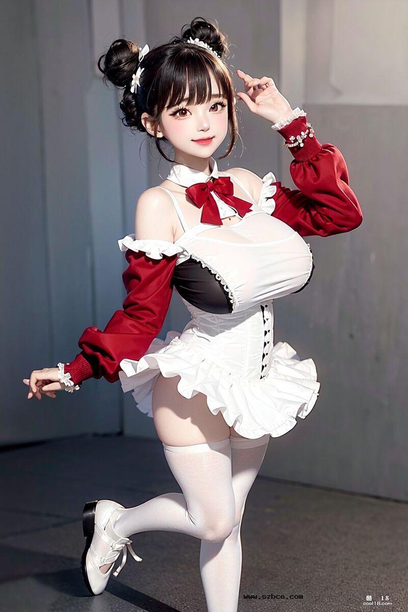 【AI生成】可爱的巨乳女佣