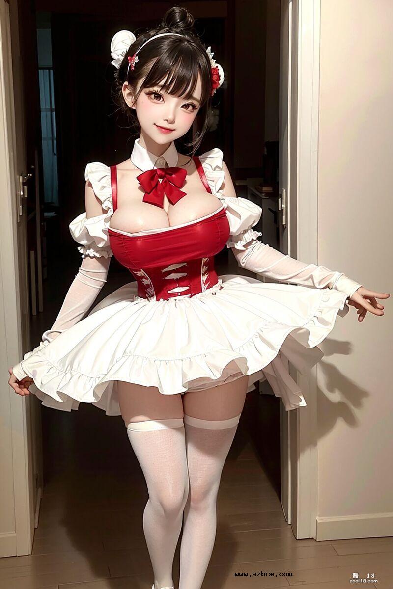 【AI生成】可爱的巨乳女佣