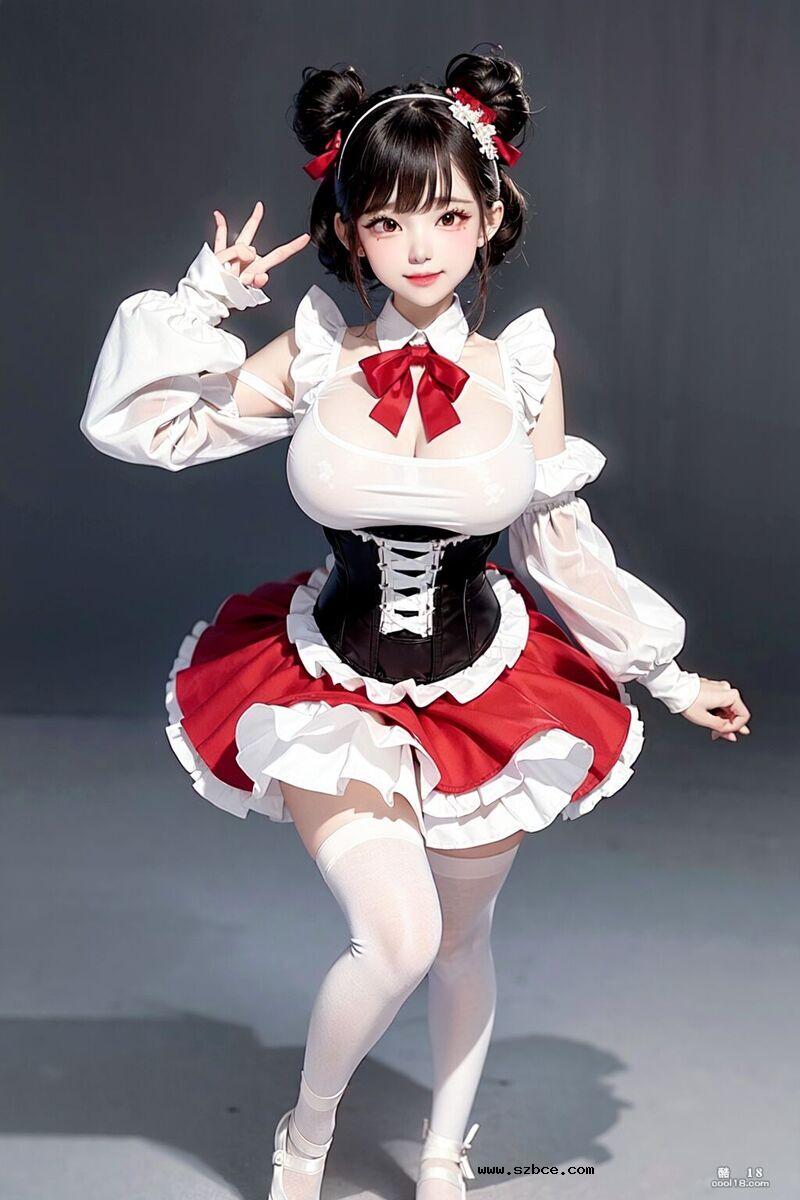 【AI生成】可爱的巨乳女佣