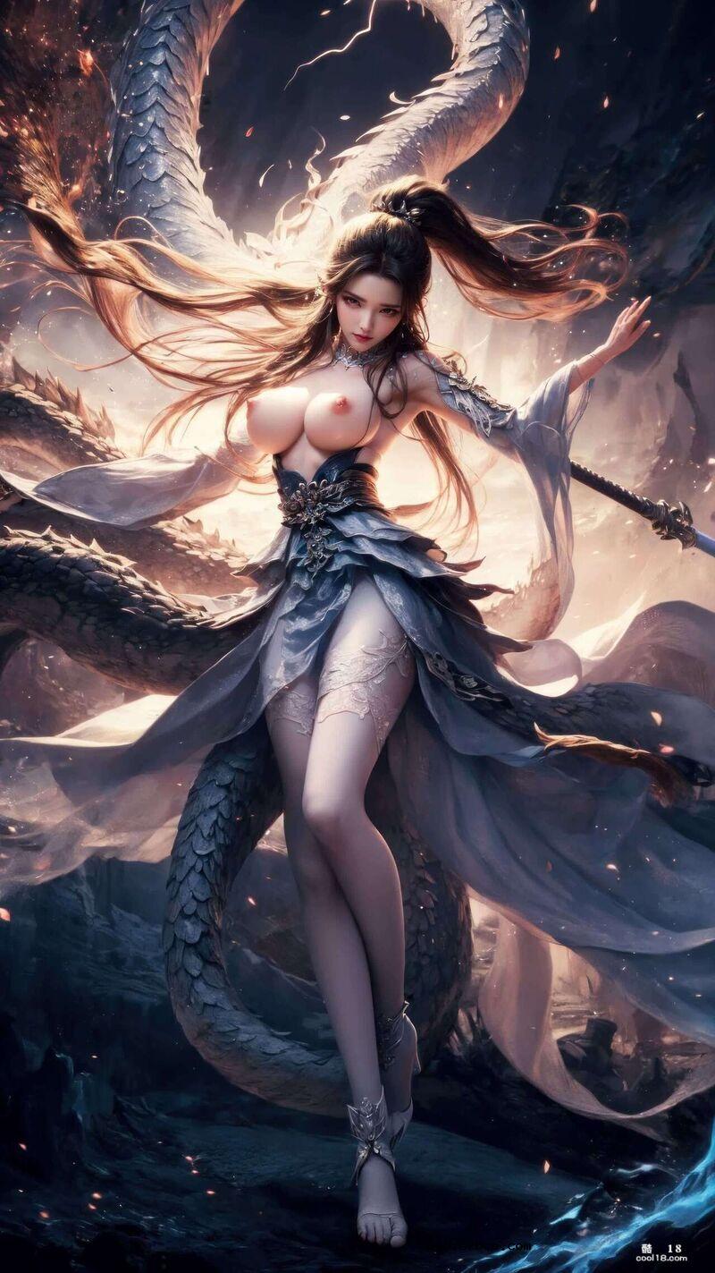 【AI生成】龙女也淫荡