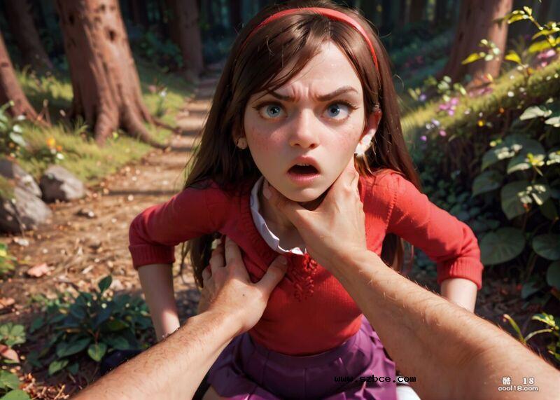 【AI生成】红衣少女在树林中被扑倒肛交