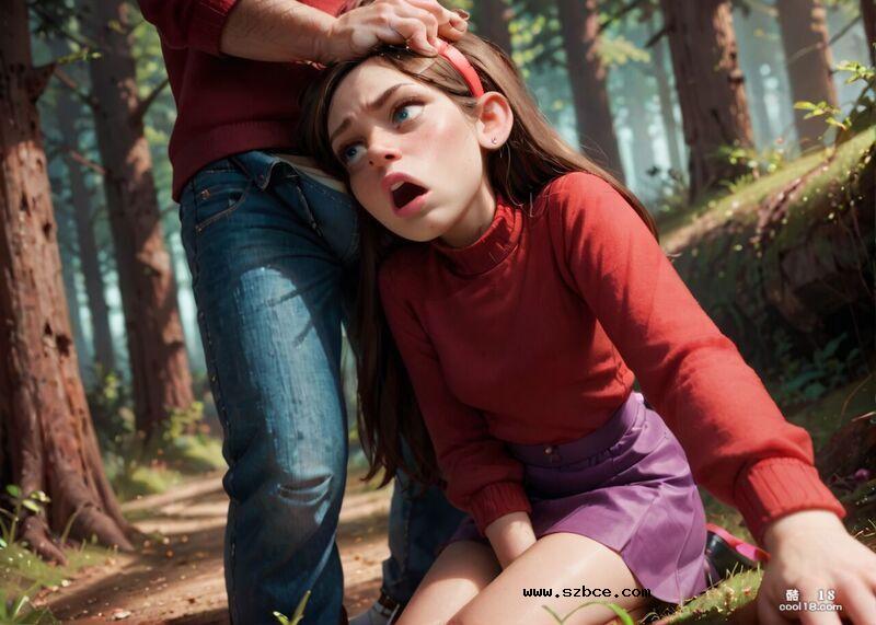 【AI生成】红衣少女在树林中被扑倒肛交