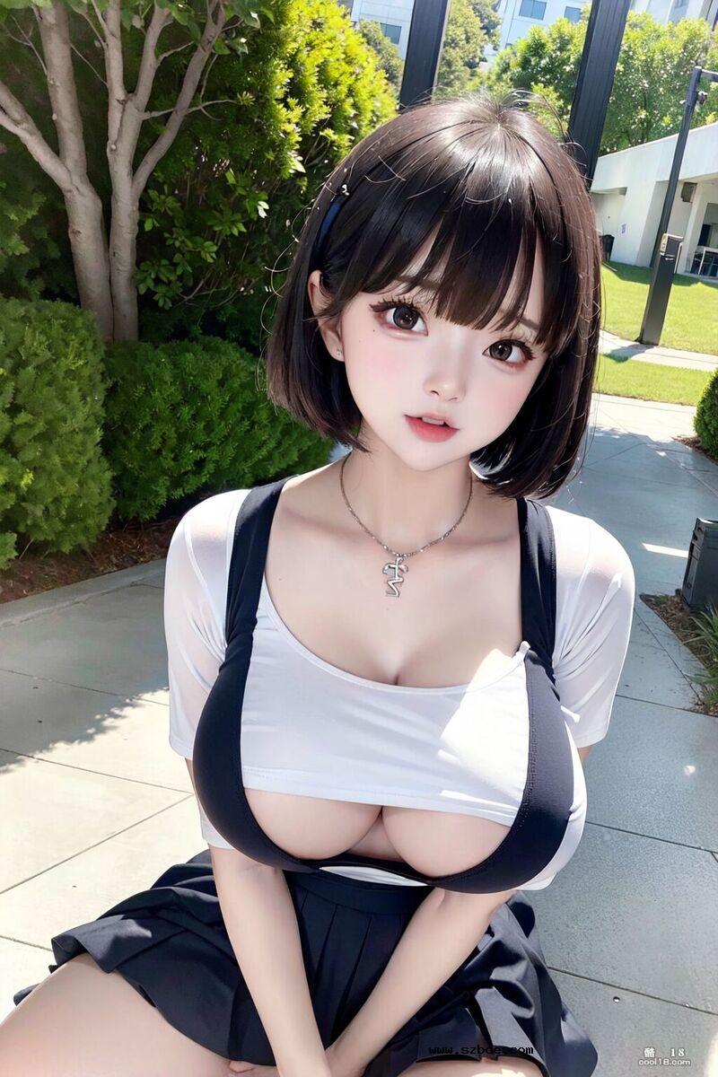 【AI生成】童颜巨乳的小姐姐被肏大了肚子