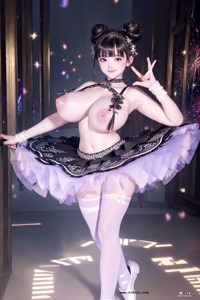 【AI生成】童颜巨乳的小姐姐被肏大了肚子