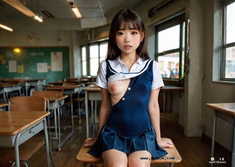 【AI生成】在课堂上暴露的日本女学生