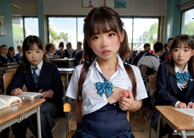 【AI生成】在课堂上暴露的日本女学生