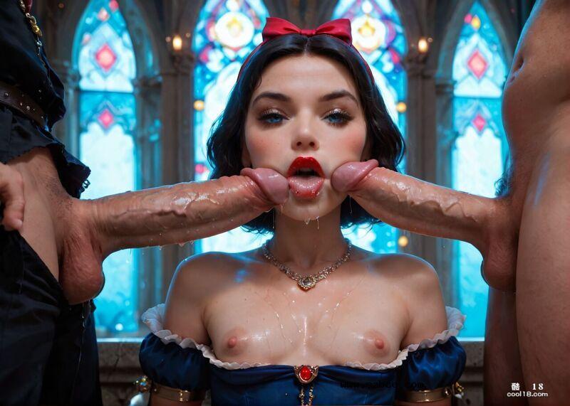 【AI生成】王座上淫荡的白雪公主