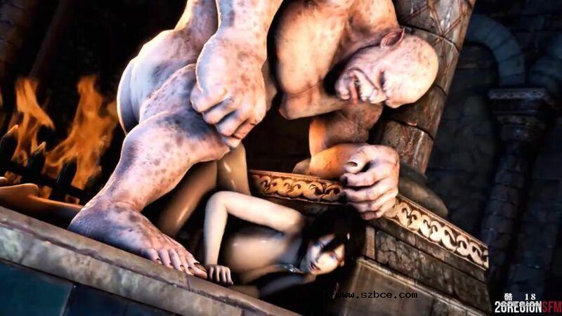 【3D】沦为性奴的巨乳少女被肉山大魔王巨根奸淫