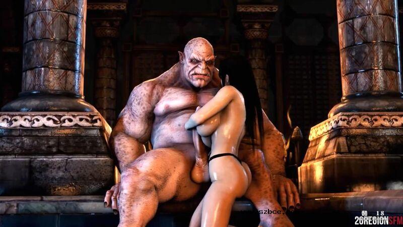 【3D】沦为性奴的巨乳少女被肉山大魔王巨根奸淫