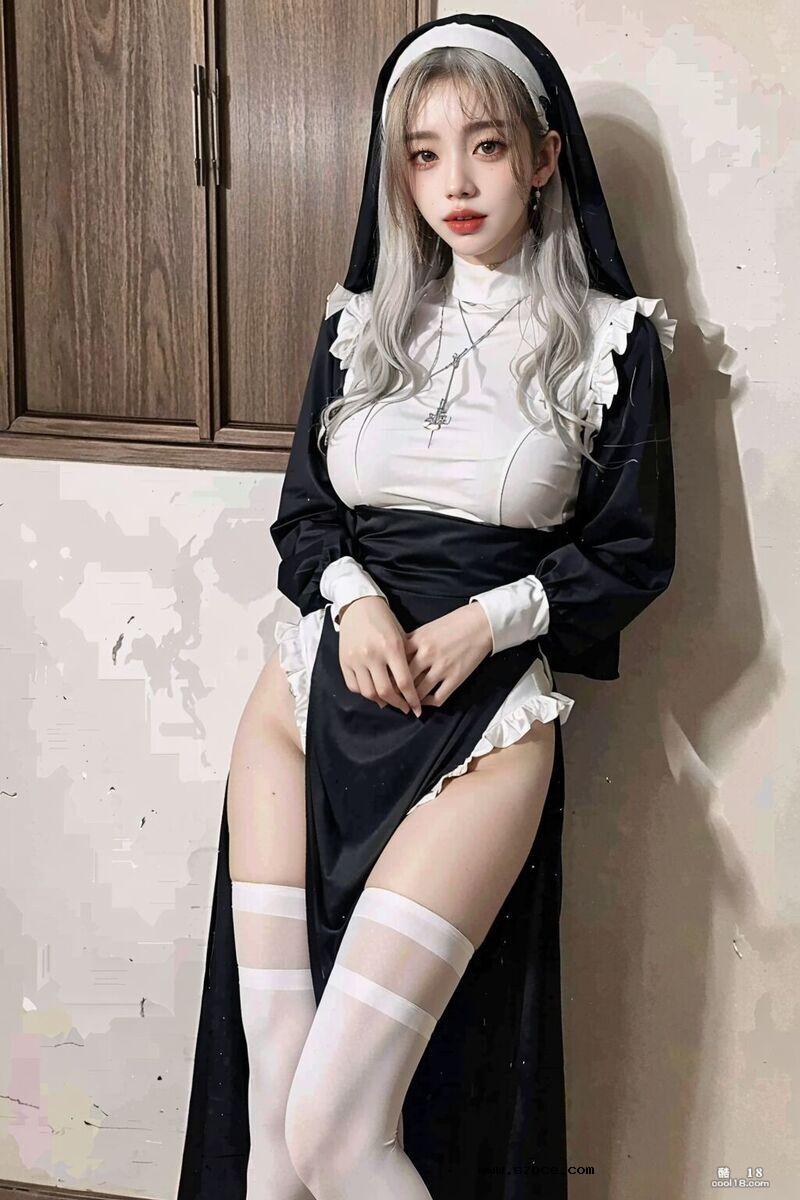 【AI生成】耐不住的修女也下海了