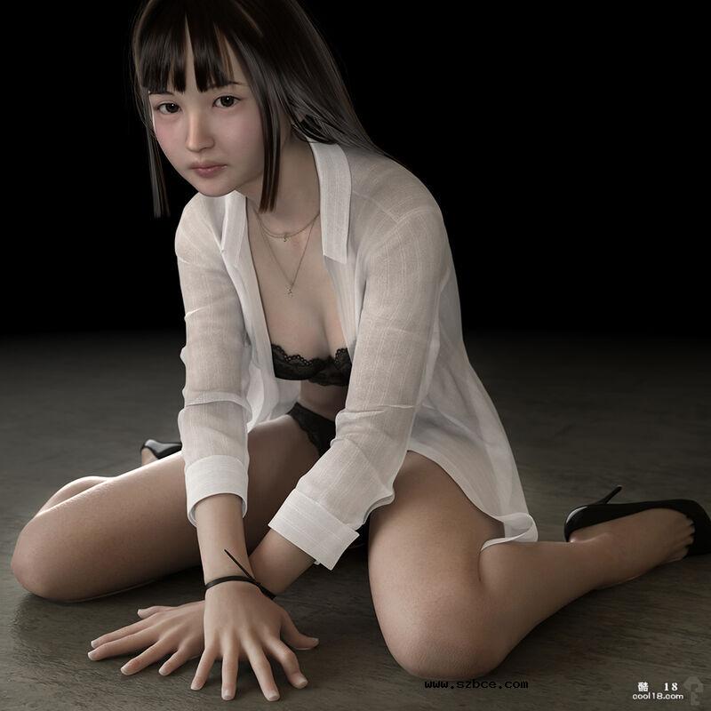 【3D图集】调教不穿内裤的叛逆女儿，捆绑打环吊珠 “監禁女子”