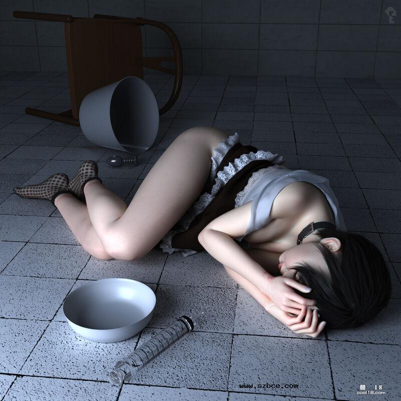 【3D图集】调教不穿内裤的叛逆女儿，捆绑打环吊珠 “監禁女子”
