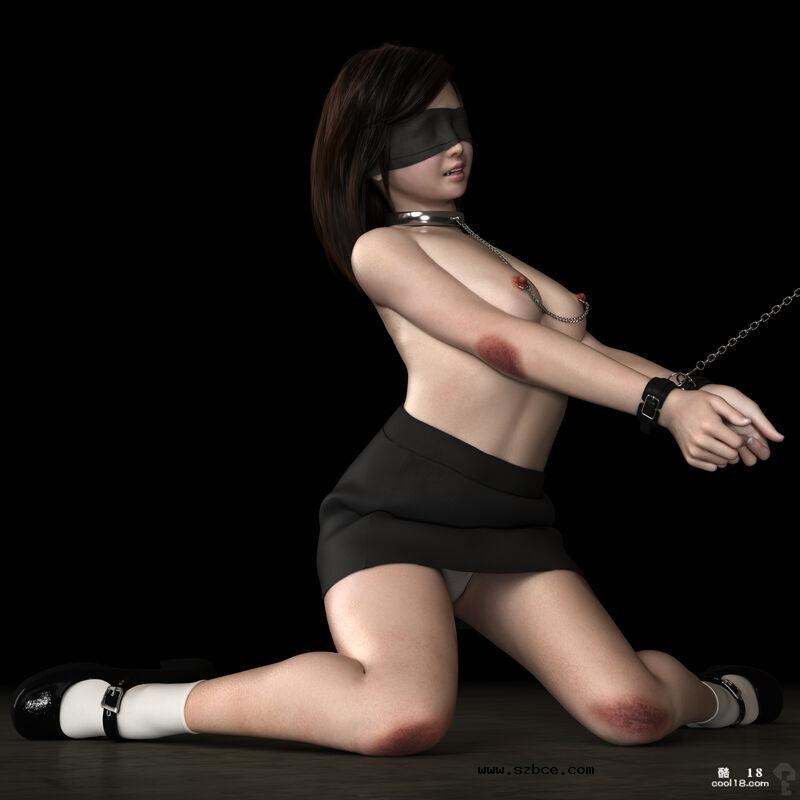 【3D图集】调教不穿内裤的叛逆女儿，捆绑打环吊珠 “監禁女子”