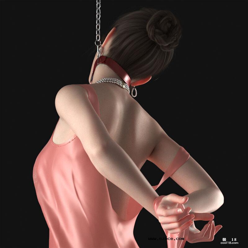 【3D图集】调教不穿内裤的叛逆女儿，捆绑打环吊珠 “監禁女子”