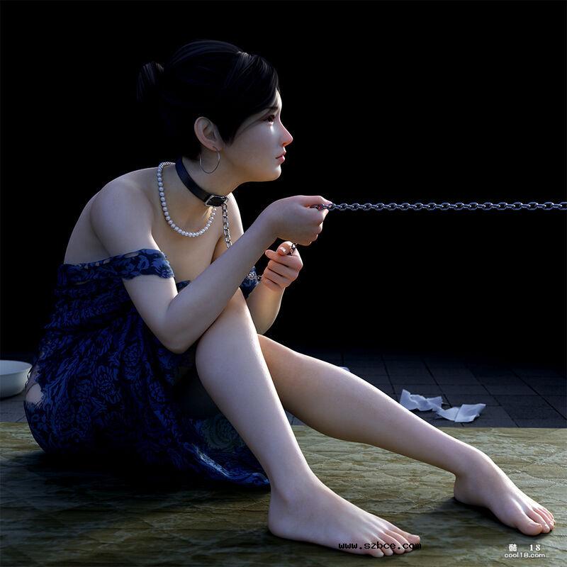 【3D图集】调教不穿内裤的叛逆女儿，捆绑打环吊珠 “監禁女子”