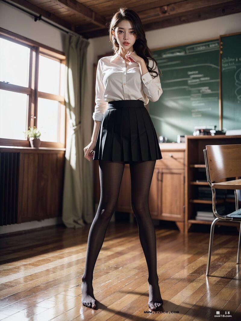 【AI生成】淫荡女教师在教室露出