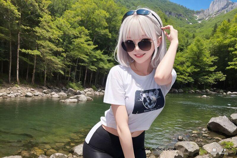 【AI生成】旅游时不忘露出的美丽少女