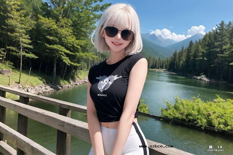 【AI生成】旅游时不忘露出的美丽少女