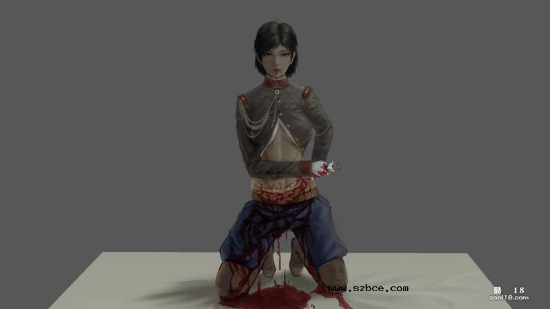 【R-18G】巨乳女武士剖腹篇