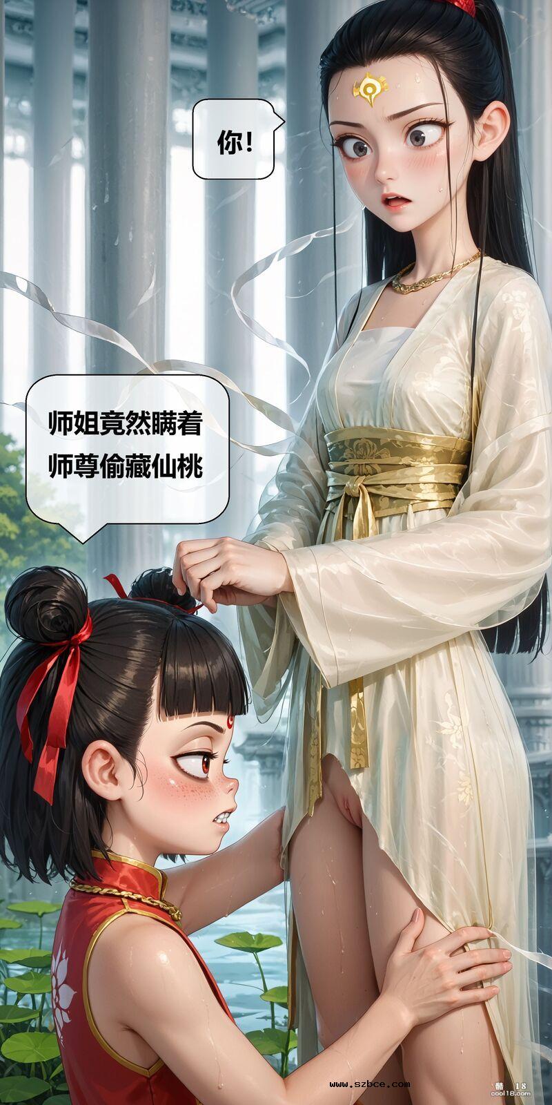 【AI漫画】魔童降世之哪吒肉碰肉大战鹤童姐姐（附原图）