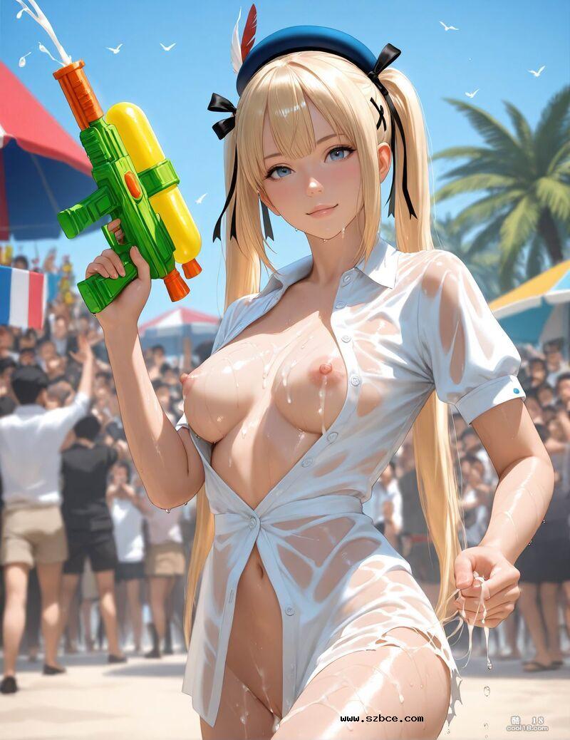 【AI生成】精液水槍 - 你平日射她們太多了現在射回給你
