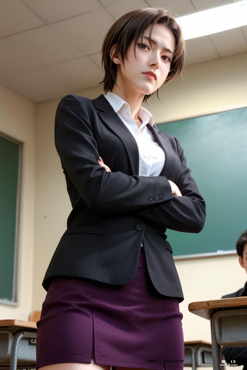 【AI生成】沦为母狗的女教師紫花子