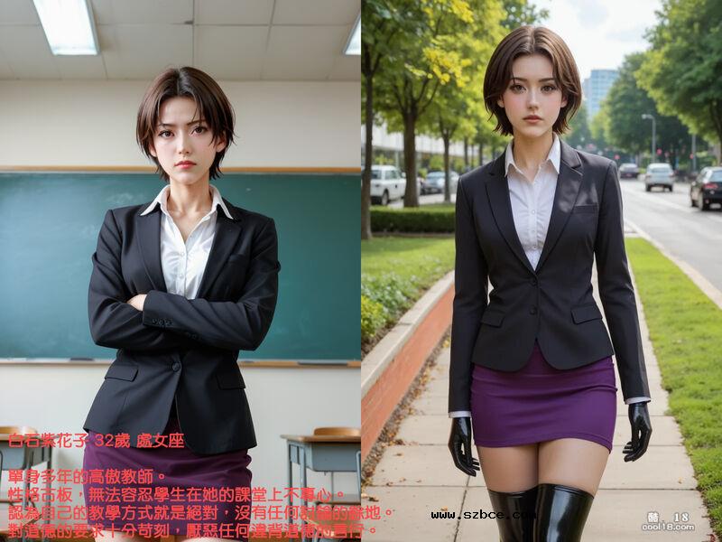 【AI生成】沦为母狗的女教師紫花子